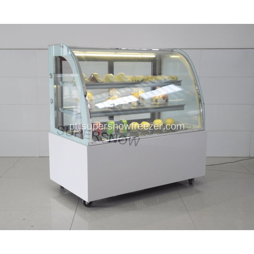 Expositor de padaria para bolos refrigerados em supermercados